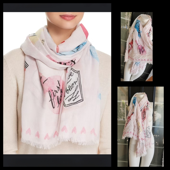 kate spade Accessories - KATE SPADE Elegant Pink and Blue Scarf